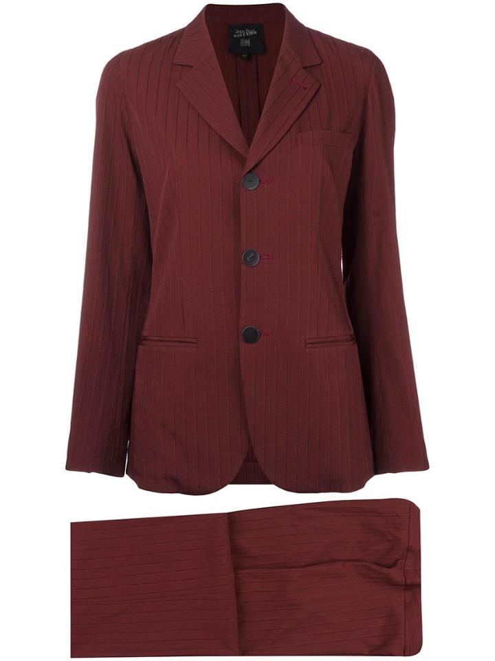 Jean Paul Gaultier Vintage Pinstriped Suit - Pink & Purple