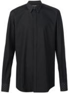 Dolce & Gabbana Polka Dot Detail Shirt, Men's, Size: 43, Black, Cotton