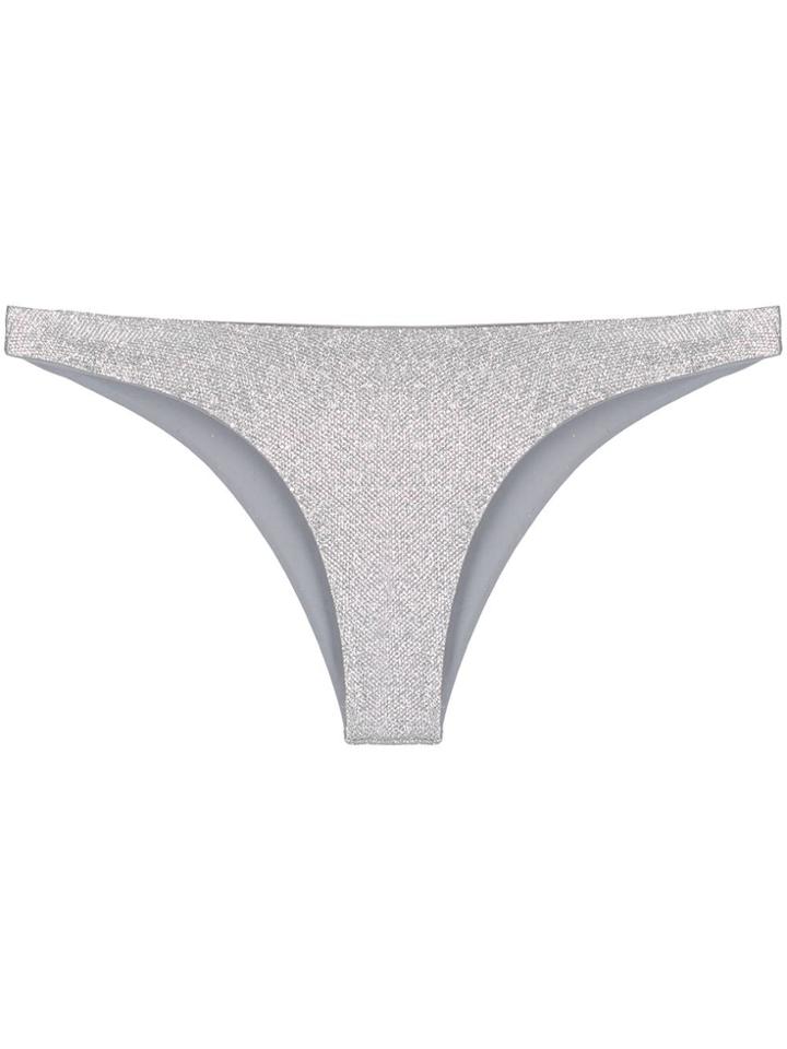 Danielle Guizio Lure Bikini Bottoms - Silver