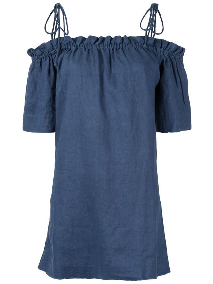 Venroy Venroy Wtieshoulderminiocn Ocean Blue Linen/flax