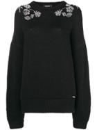 Dsquared2 Floral Embellished Jumper - Black