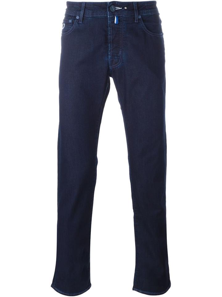 Jacob Cohen Straight Leg Jeans, Men's, Size: 36, Blue, Cotton/polyester/spandex/elastane