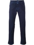 Jacob Cohen Straight Leg Jeans, Men's, Size: 36, Blue, Cotton/polyester/spandex/elastane