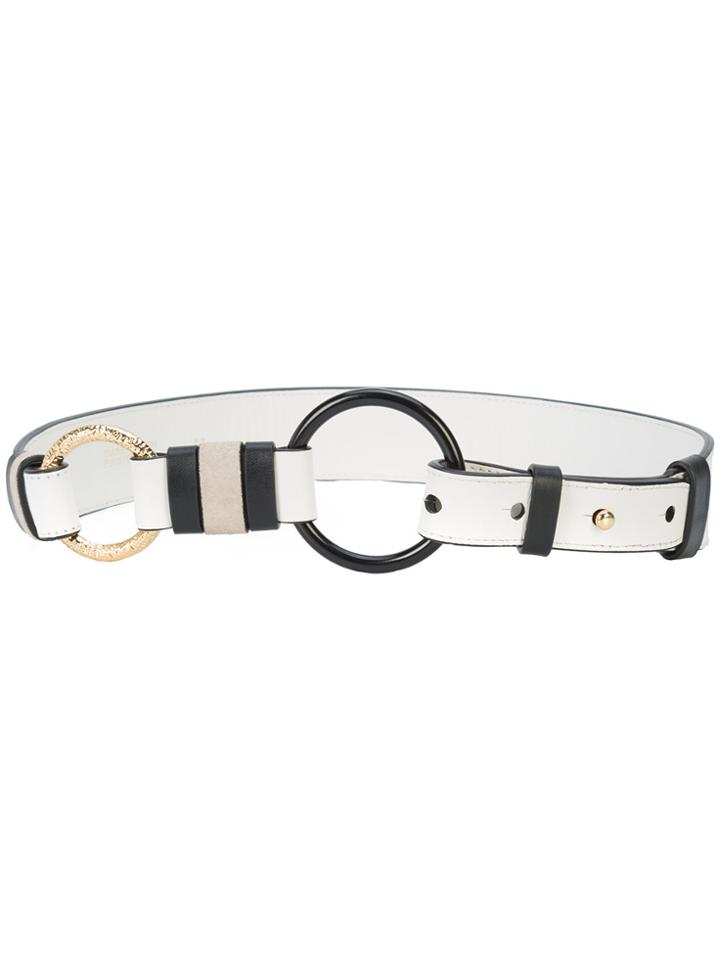 Dvf Diane Von Furstenberg Ring Detail Belt - White