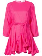 Rhode Resort Tie Waist Flared Dress - Pink