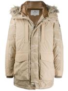 Woolrich Hooded Military Parka Coat - Brown