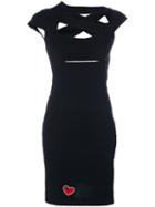 Philipp Plein - Slashed Mini Dress - Women - Spandex/elastane/viscose - S, Black, Spandex/elastane/viscose