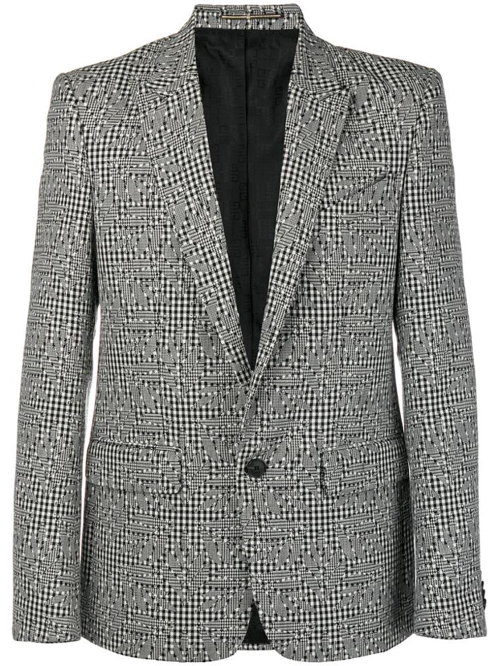 Givenchy Multi-pattern Floral Effect Blazer - Black