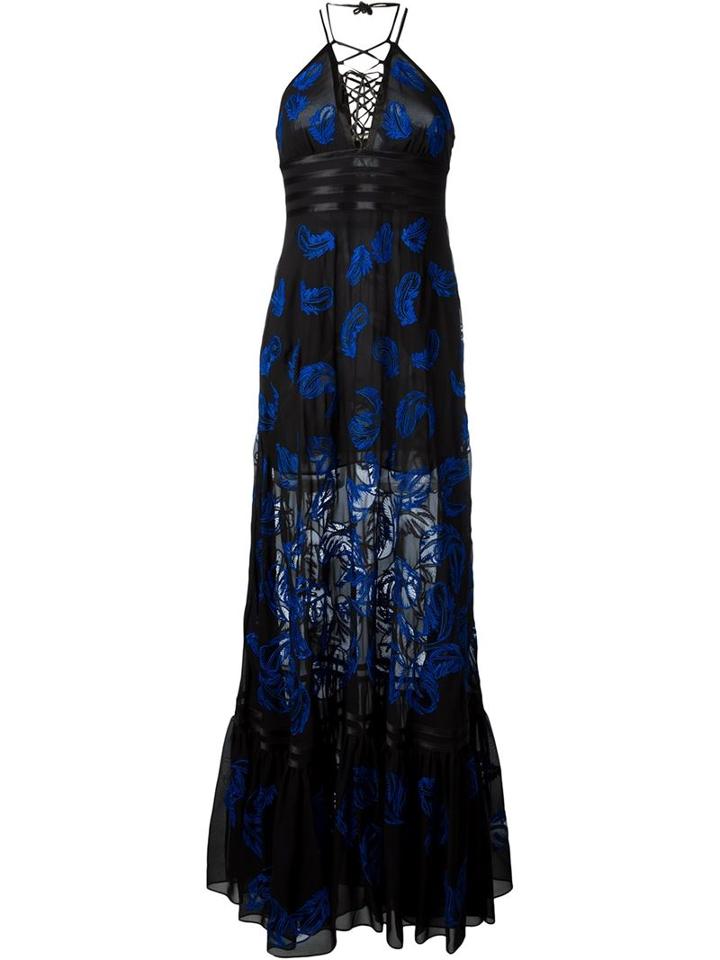 Roberto Cavalli Embroidered Leaf Dress