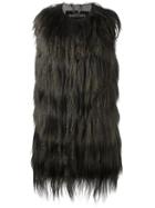 Giorgio Brato Long Fit Gilet, Women's, Size: 40, Black, Goat Fur/polyamide/wool