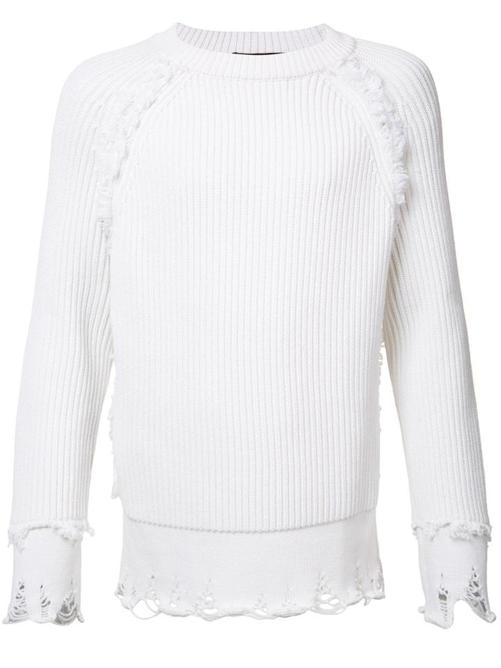 Haider Ackermann - Classic Knitted Sweater - Men - Cotton - S, White, Cotton
