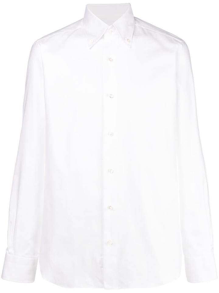 Barba Plain Formal Shirt - White