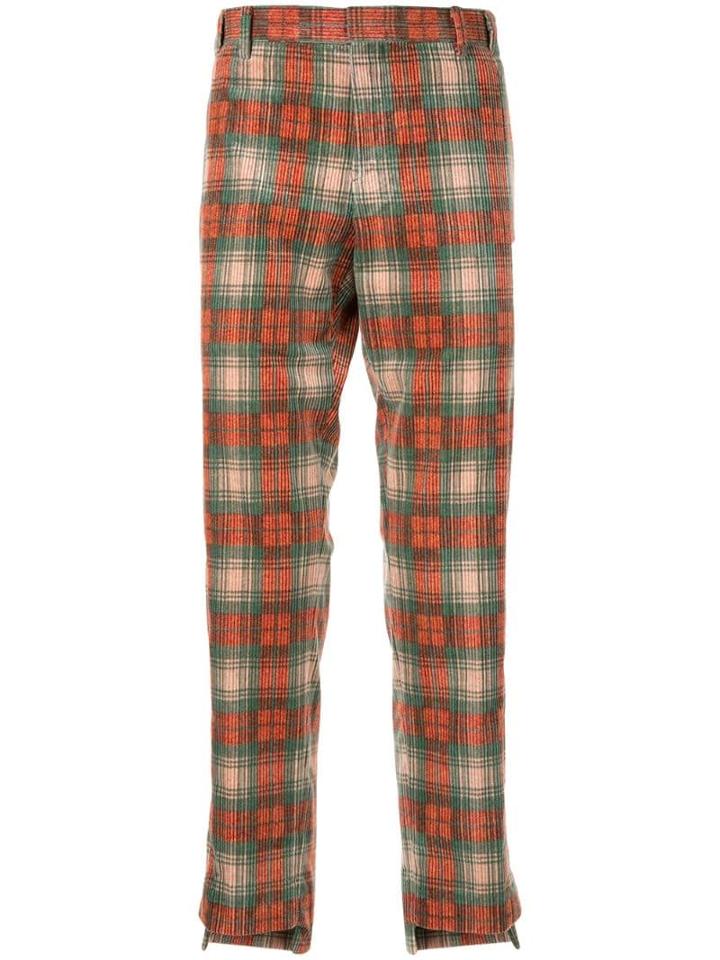 Wooyoungmi Corduroy Checked Trousers - Orange
