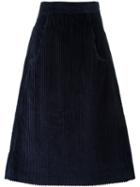Cacharel Corduroy A-line Skirt, Women's, Size: 36, Blue, Acetate/viscose/cotton