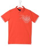 Emporio Armani Kids Logo Polo Shirt - Orange