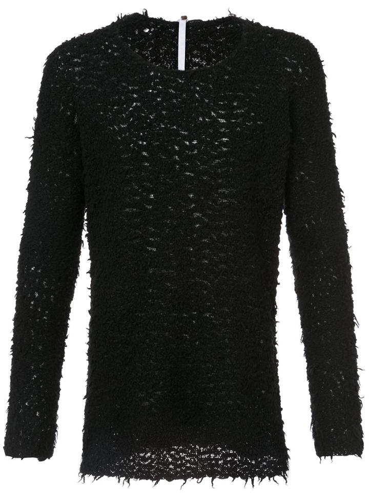 Label Under Construction Fuzzy Jumper - Black
