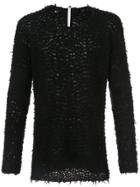Label Under Construction Fuzzy Jumper - Black