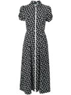Alexa Chung Puff Sleeve Zip Dress - Black