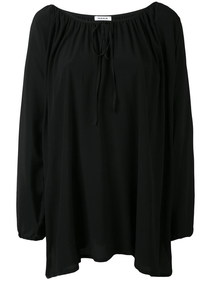 P.a.r.o.s.h. - Anja Blouse - Women - Silk/acetate - S, Black, Silk/acetate