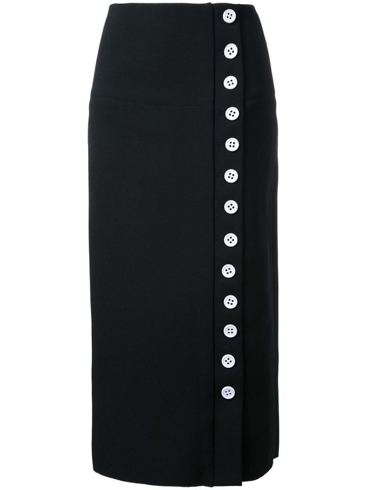 Christopher Esber - Button Down Skirt - Women - Polyester/spandex/elastane - 6, Women's, Black, Polyester/spandex/elastane