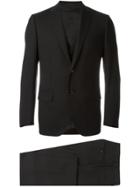 Caruso Tailored Three-piece Suit - Black