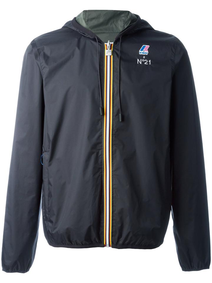 No21 - Back Logo Print Jacket - Unisex - Polyamide - Xl, Black, Polyamide