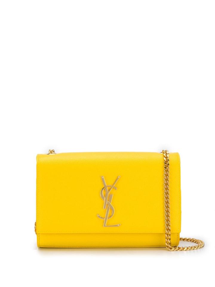 Saint Laurent Monogram Chain Wallet - Yellow