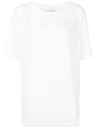 Faith Connexion Fil-coupé Knitted Top - White