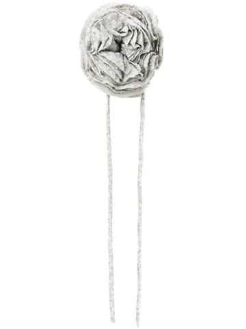 Aleksandr Manamïs Floral Brooch, Women's, Grey