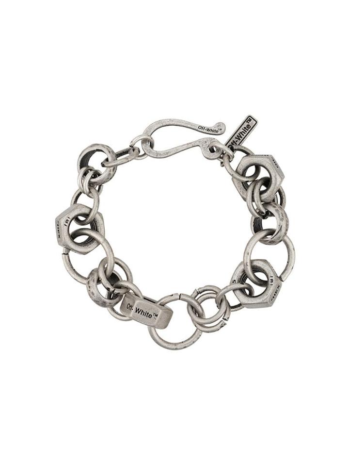 Off-white Hex Logo Bracelet - Silver