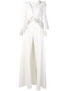 Loulou Embellished Floral Jumpsuit - White
