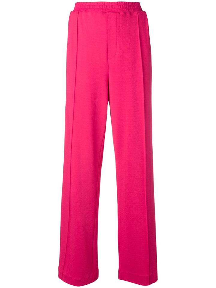 Area Contrast Band Trousers - Pink & Purple