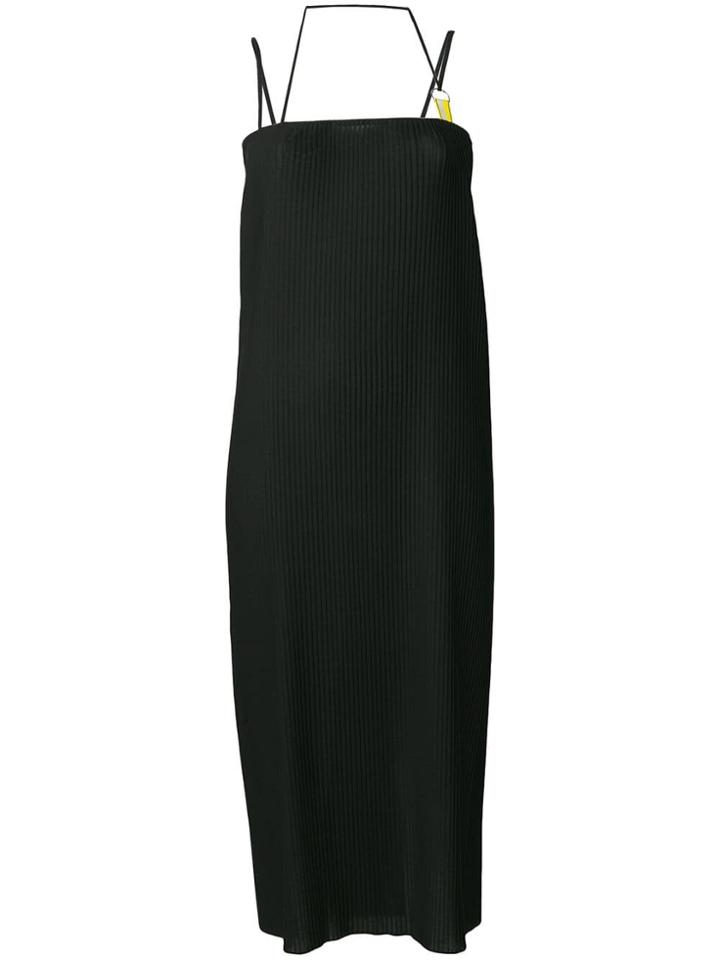 Aalto Sleeveless Plisse Midi Dress - Black