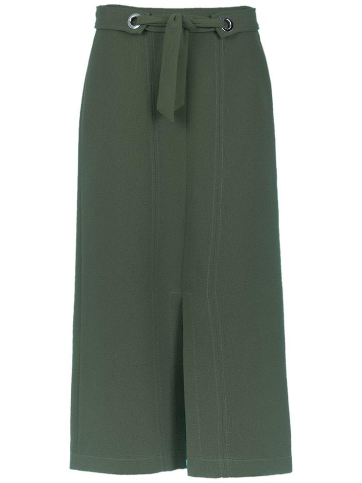 Framed Cracker Pencil Skirt - Green