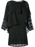 Chalayan Cascade Valance Dress, Women's, Size: Large, Black, Linen/flax/polyester/rayon