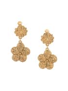 Yves Saint Laurent Pre-owned Floral Swinging Earrings - Gold