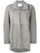 Fabiana Filippi Oversized Zip-up Coat - Grey