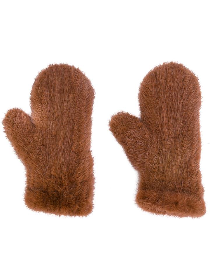 Yves Salomon Mink Fur - Brown