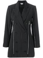 Danielle Guizio Pinstripe Blazer Dress - Black