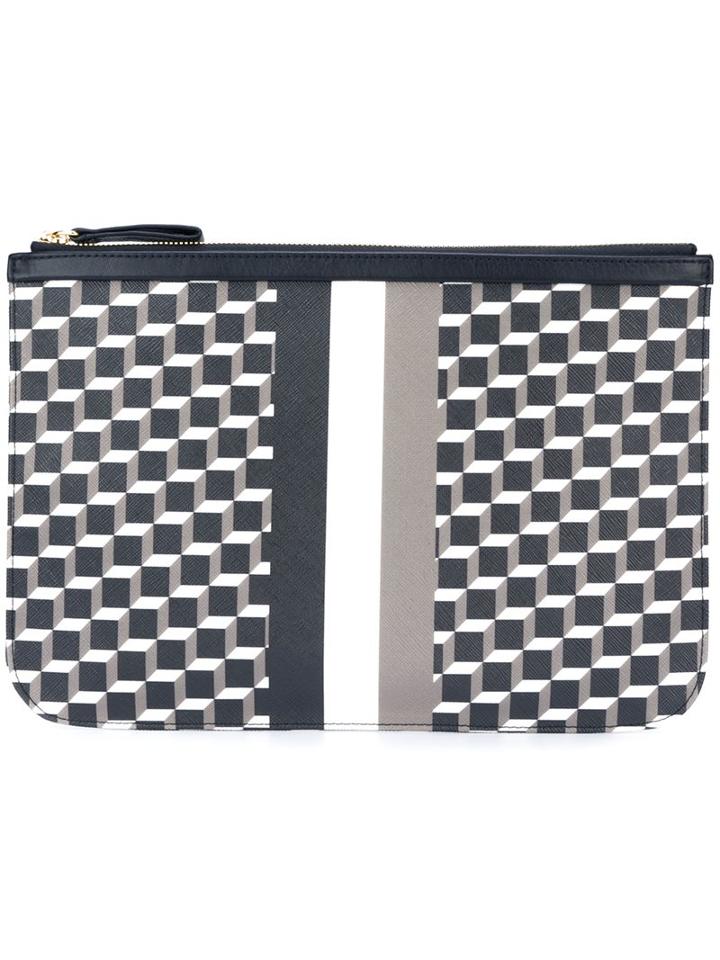 Pierre Hardy 'cube Stripe' Clutch, Women's, Black