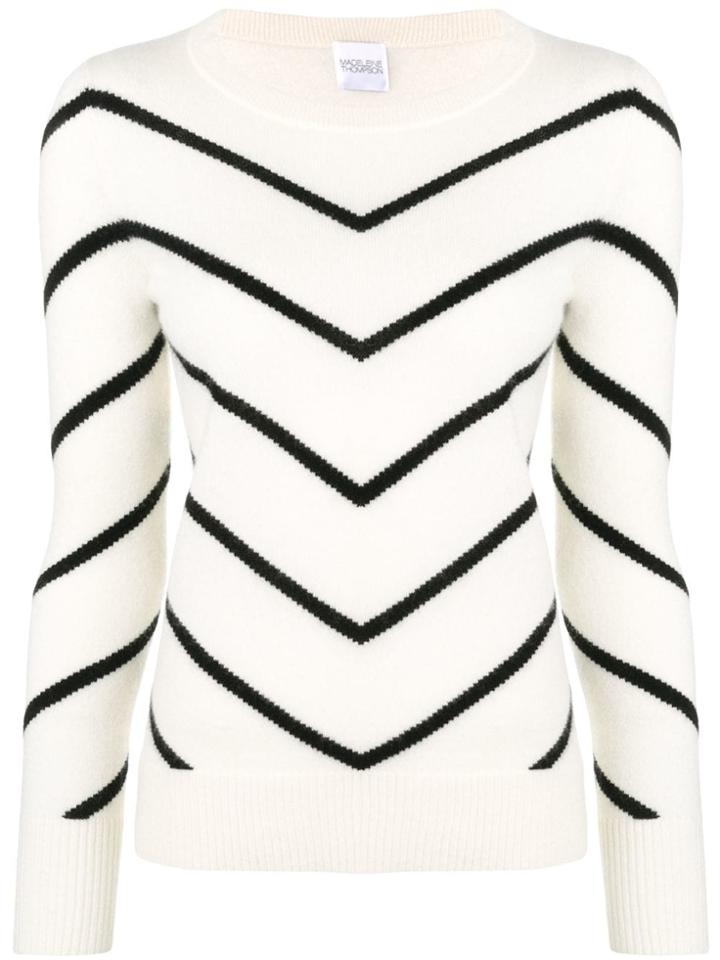 Madeleine Thompson Serio Chevron Jumper - White