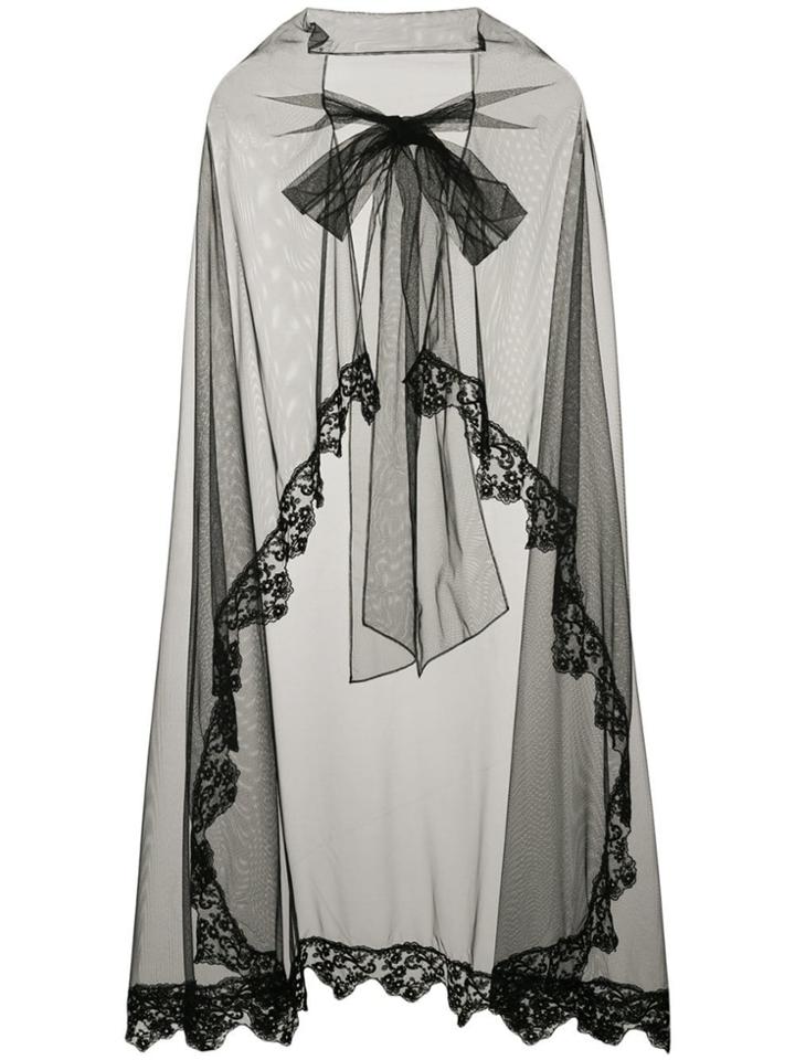 Simone Rocha Sheer Cloak - Black