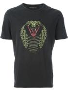 John Varvatos Snake Print T-shirt, Men's, Size: Large, Black, Cotton