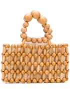 Cult Gaia Cora Beaded Clutch - Neutrals