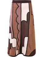 Roksanda Patchwork A-line Skirt, Women's, Size: Medium, Pink/purple, Polyamide/polyester/viscose/polyimide