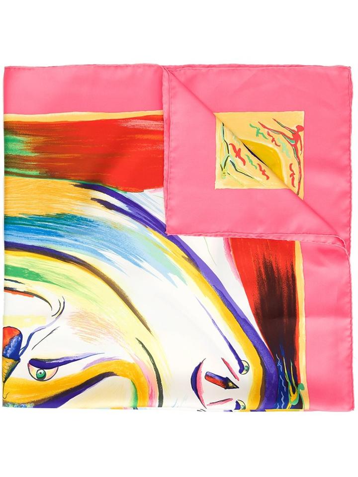 Hermès Vintage 'smiles In Third Millenary' Scarf, Women's, Pink/purple