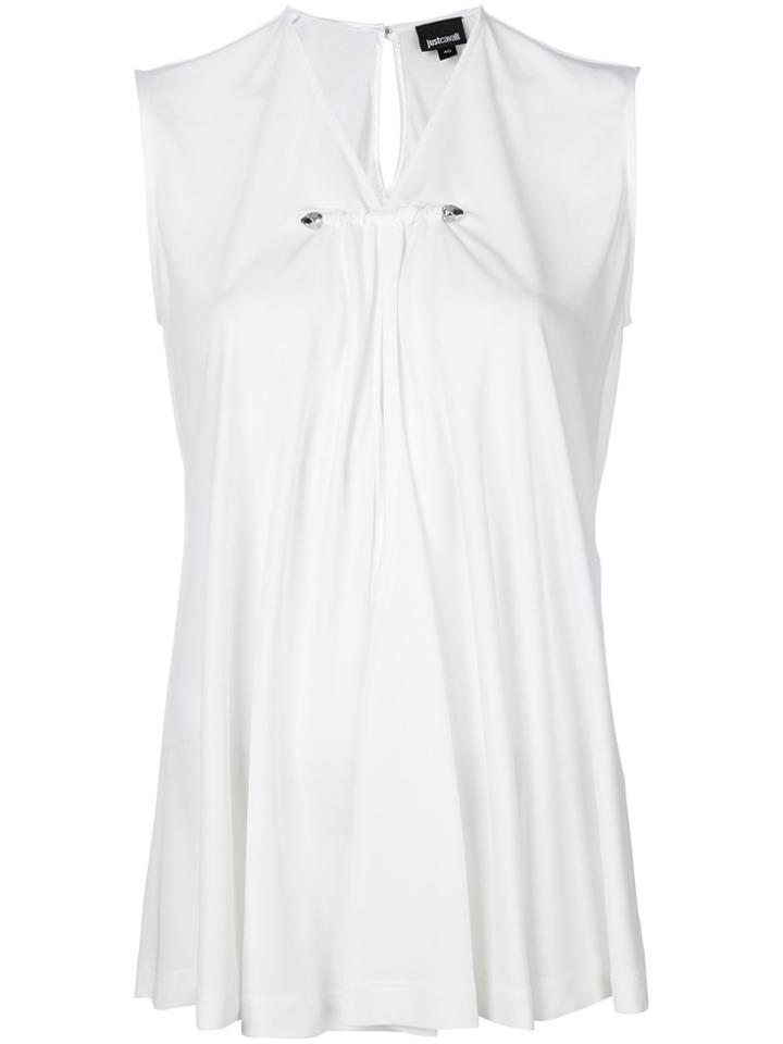 Just Cavalli Stud Detail Blouse - White