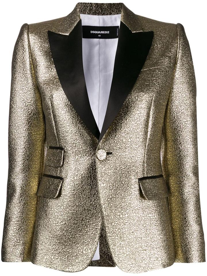 Dsquared2 Metallic Blazer - Gold