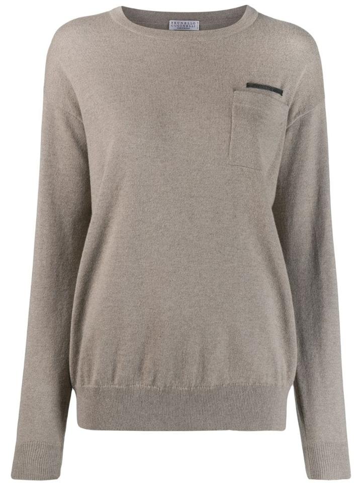Brunello Cucinelli Patch Pocket Top - Grey