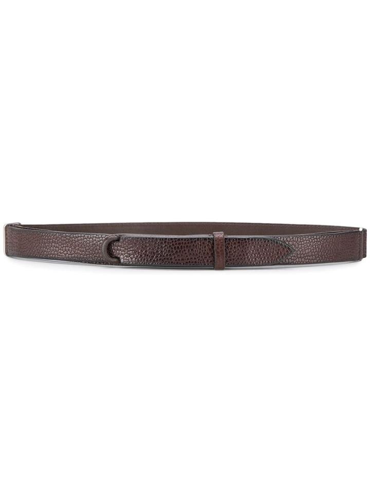 Orciani Grit Cracked-effect Belt - Brown